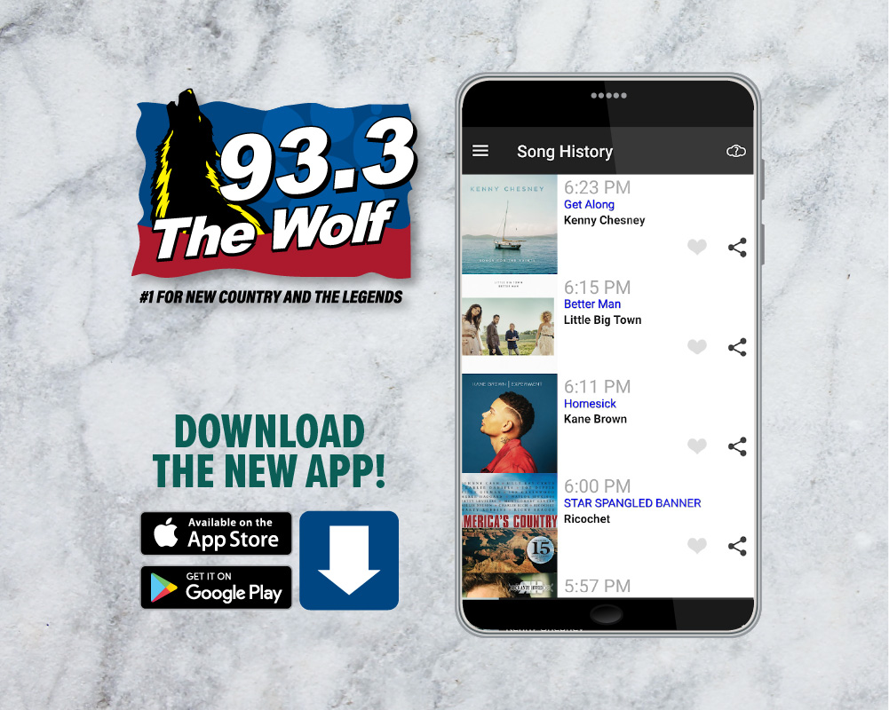 Download the 93.3 The Wolf App – Free in Your App Store