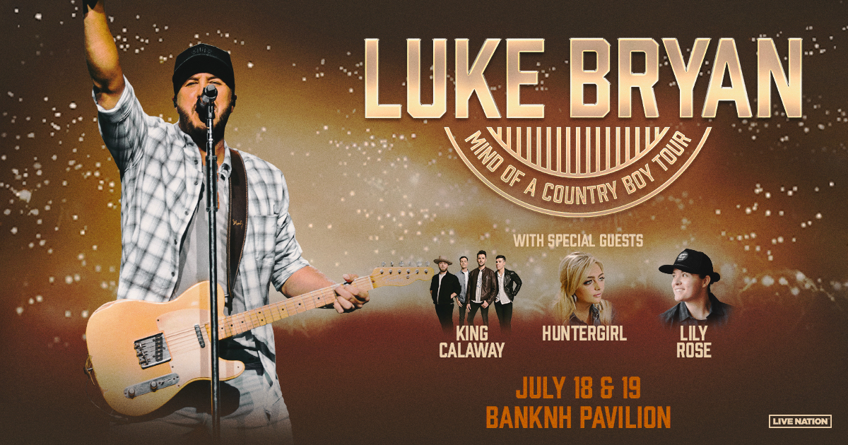 See Luke Bryan at BankNH Pavilion on July 18th