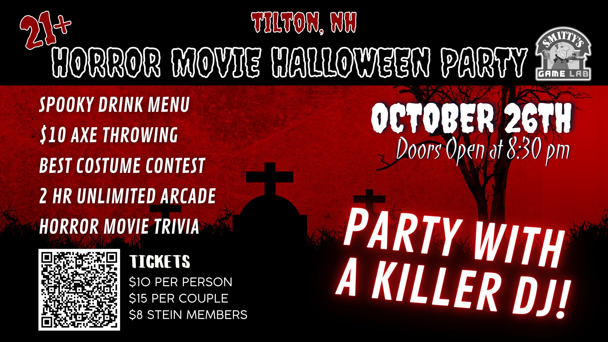 Win Tickets to Smitty’s Horror Movie Halloween Party!