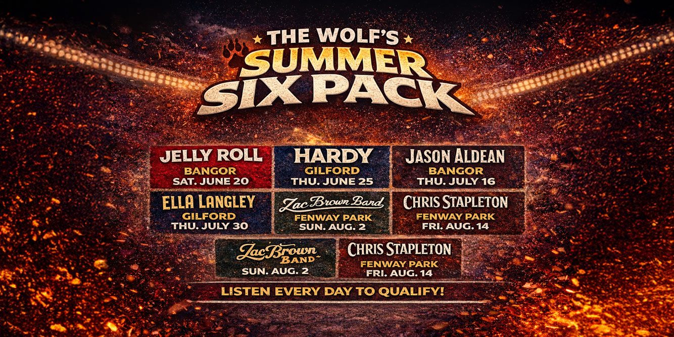 The Wolf’s Summer Six Pack: Tickets to 6 Big New England Country Concerts