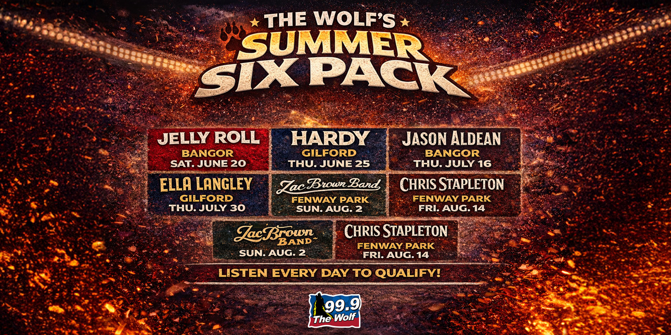 The Wolf’s Summer Six Pack: Tickets to 6 Big New England Country Concerts
